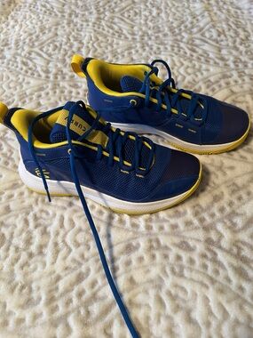 Under Armour Blue and Yellow Athletic Sneakers
